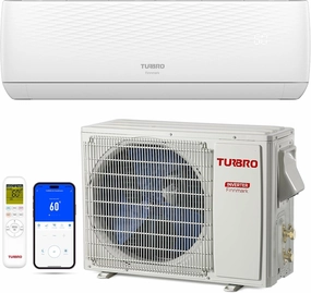 TURBRO 18,000 BTU Ductless Mini Split AC with Heat Pump, Inverter Compressor, 19 SEER2, 230V, R32 Refrigerant, Pre-charged Evaporator, WiFi-Enabled, Works with App, AHRI Certified, Finnmark Series