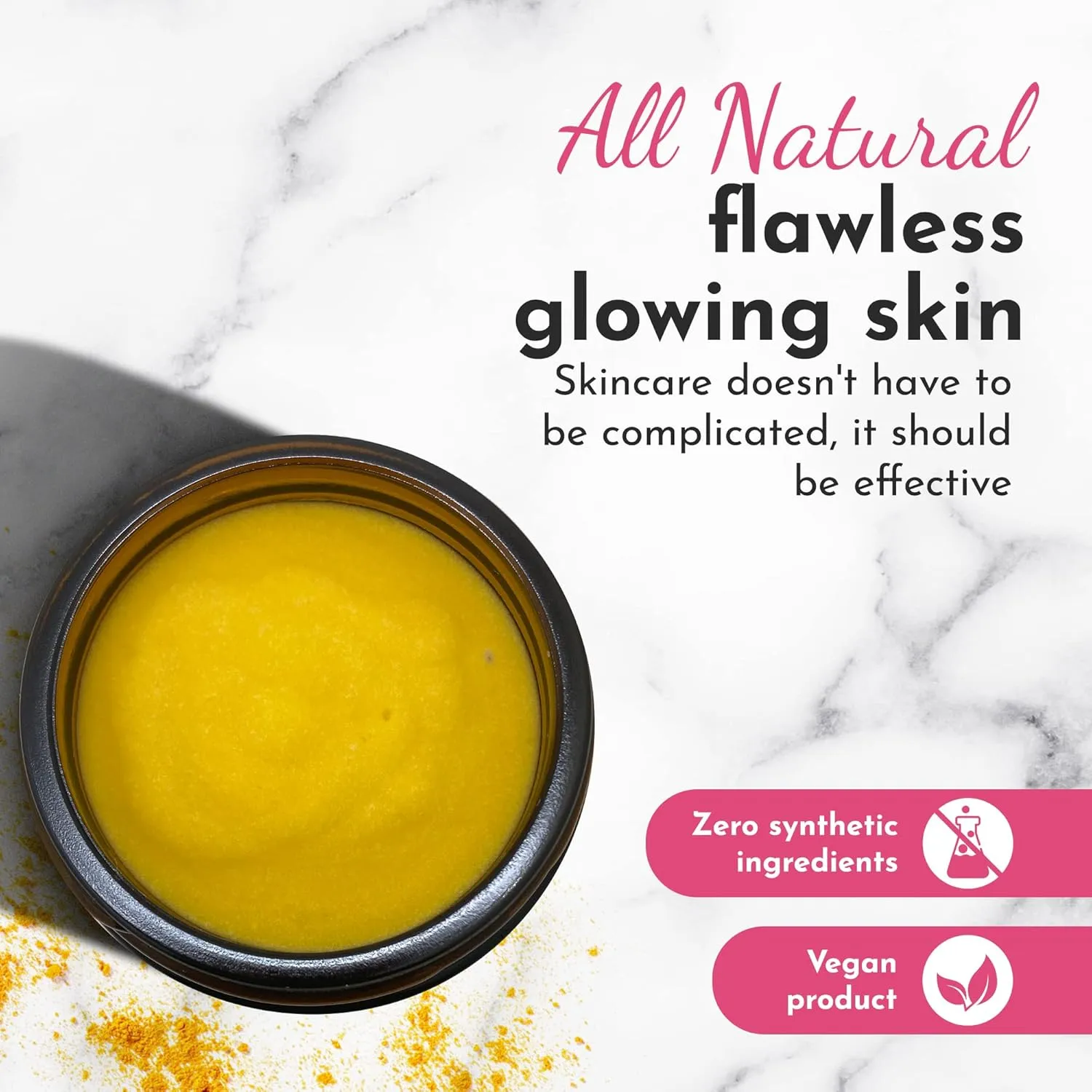 Turmeric Clay Mask, Brightening Clay Face Mask, Face Masks Skincare for Dark Spots & Uneven Skin Tone, Skin Care Mask with Vitamin C & Essential Oils (4oz)