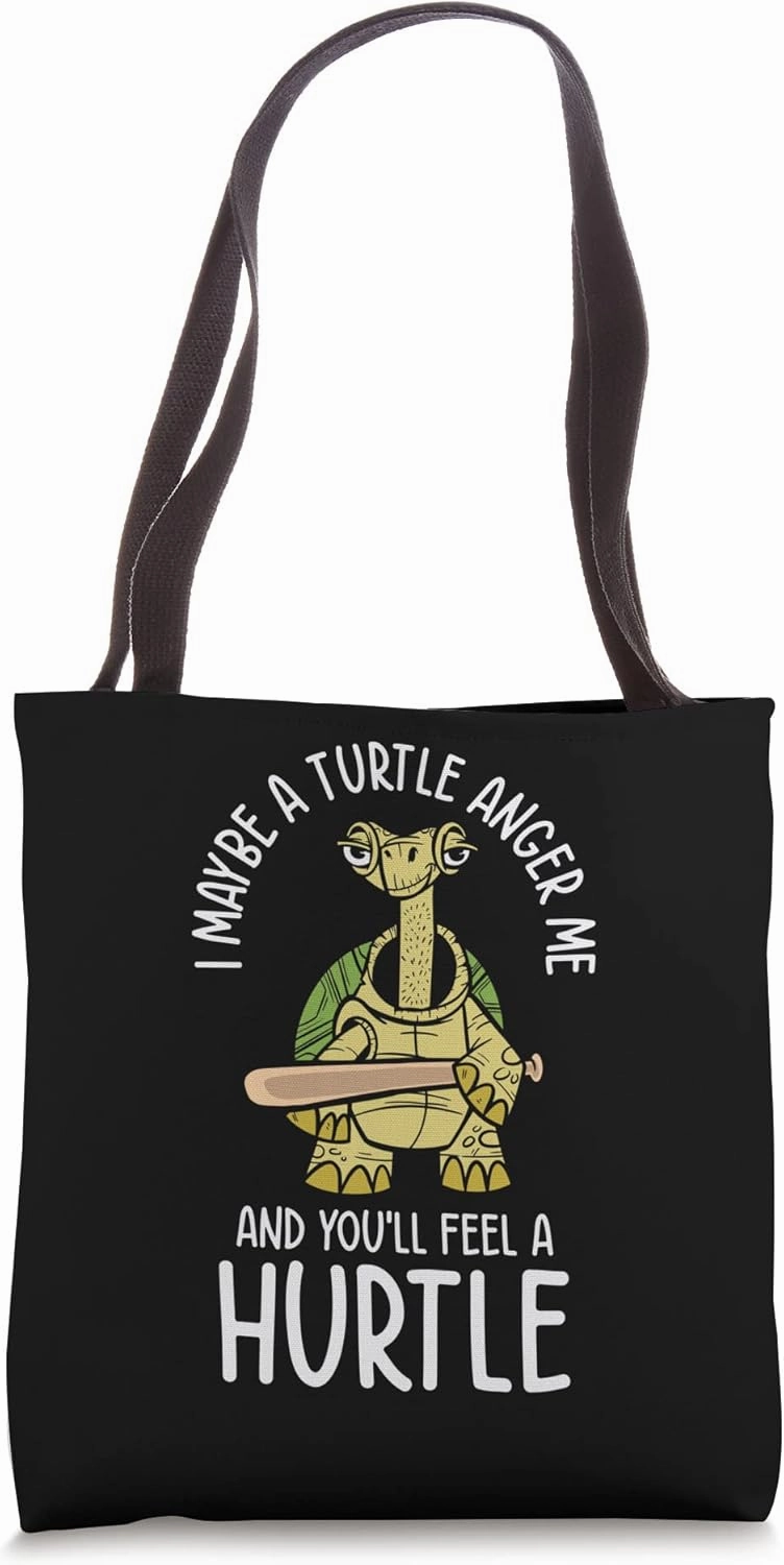 Turtle Reptile Nature Mean Turtle Lover Aquatic Animal Pet Tote Bag