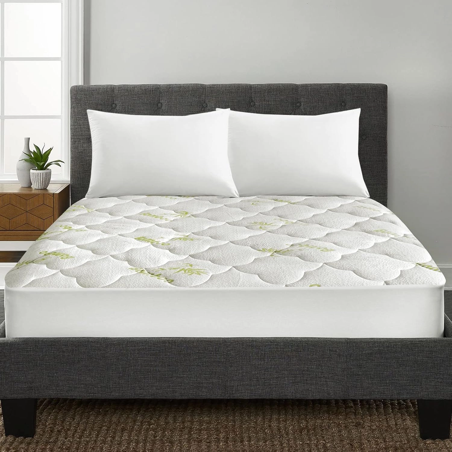 Twin Mattress Cover Air Mattress Topper, Viscose Made from Bamboo Mattress Pad for Kids, Soft Breathable and Noiseless Pillow Top Mattress Fits up to 16 inch