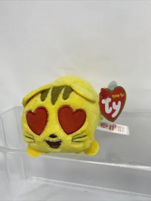 TY Teeny Tys Stackable Plush - Emoji Movie - Yellow Cat w/ Heart Eyes