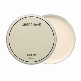 ubersuave | Matte Wax Pomade For Men | Long-Lasting Strong Hold | Extra Strength For Humid Climates | Effortless Washability | Cologne Scent | 3.4 Ounces | Flake Free