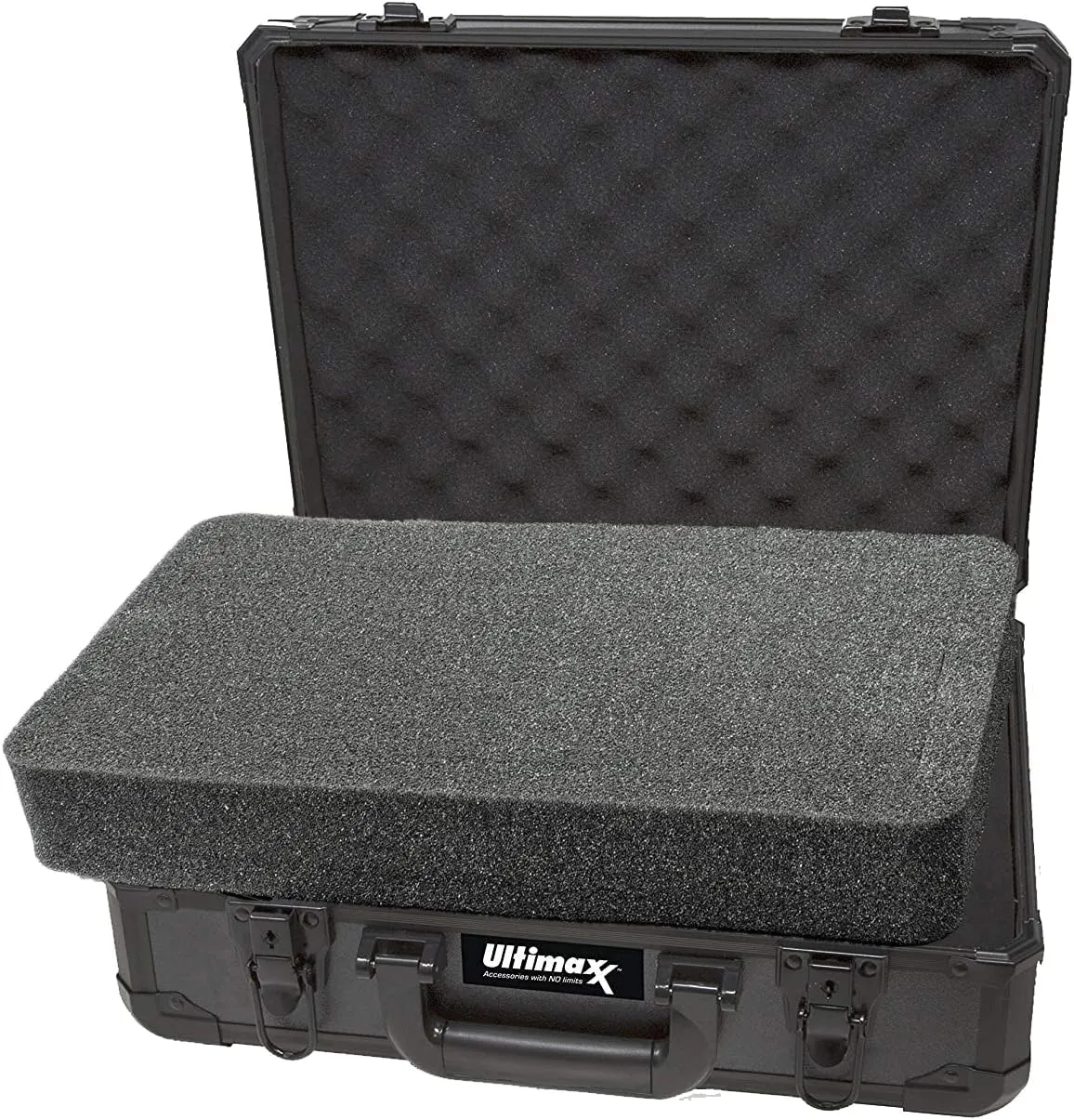 Ultimaxx Aluminum-Framed Lockable Hard Pistol Case - For Use with Pistols, Magazines, and Other Equipment