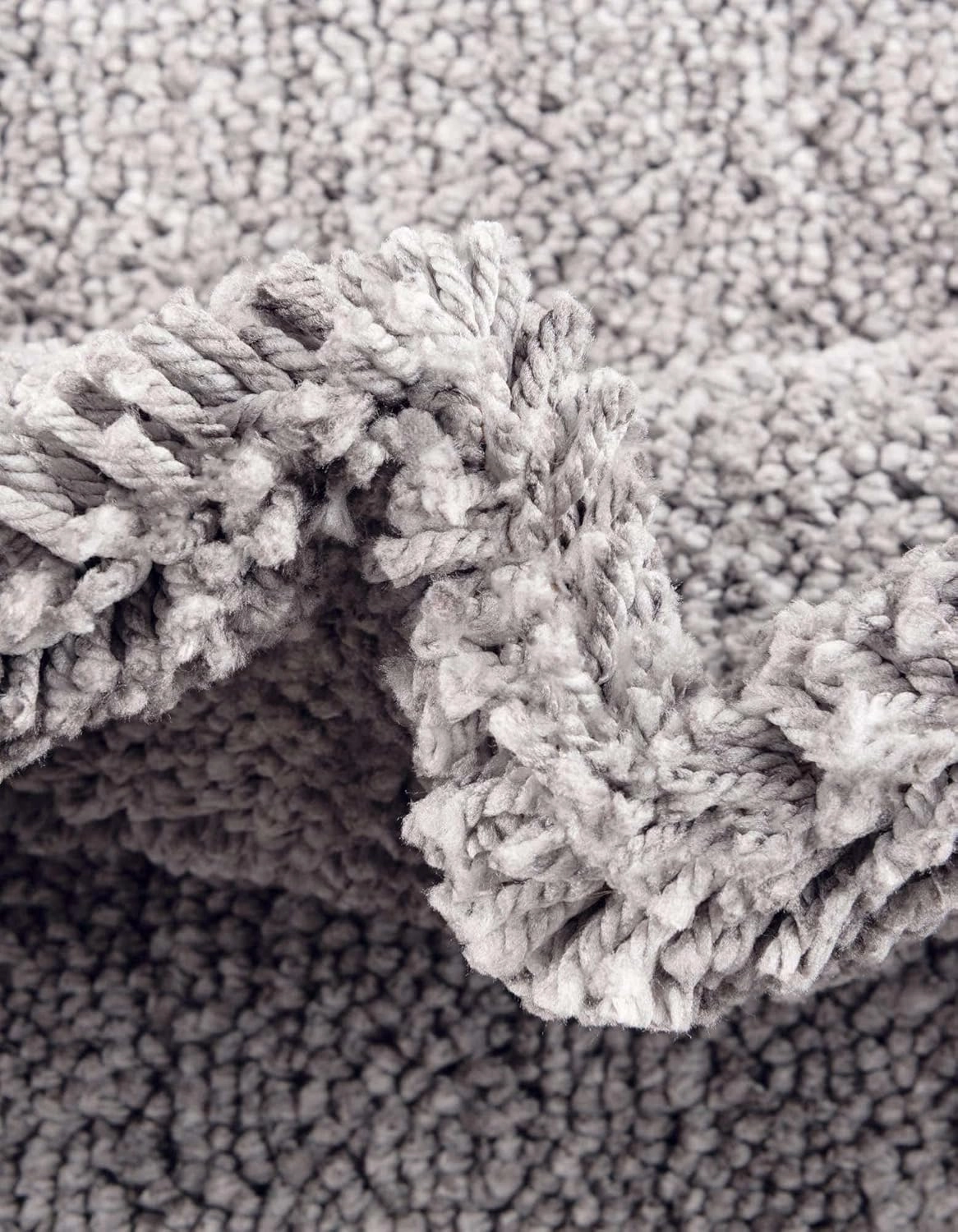 Unique Loom Jill Zarin Shaggy Chic Collection Area Rug - Shaggy (2' 7'' x 10' Runner, Pepper Gray)