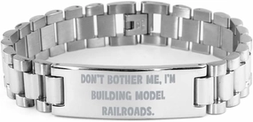 Unique Model Railroads Gifts, Don't Bother Me, I'm Building, Birthday Gifts, Ladder Bracelet For Model Railroads from Friends, Model trains, Train set, Toy trains, Wooden trains, Electric trains, HO