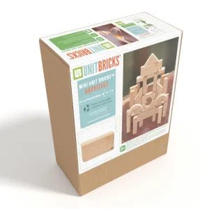 UNIT BRICKS 58 pcs Mini Unit Bricks Wooden Building Set for age 3 