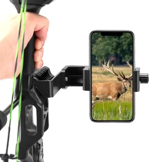 Universal Cell Phone Holder Mount 360° Smartphone Compound Bow Adapter for Smartphone Camera with 2 Installation Methods