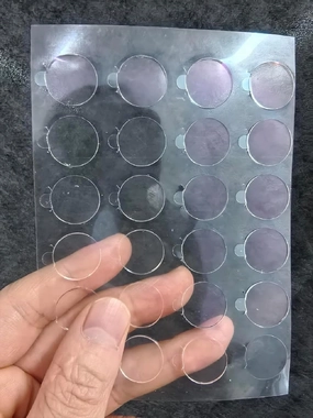 Upgraded 360Pcs Double Sided Tape Sticky Dots with Pull Tab, Removable Adhesive Mounting Putty No Trace Dots, 0.6" Clear Sticky Tack for Museum Picture Crafts & DIY