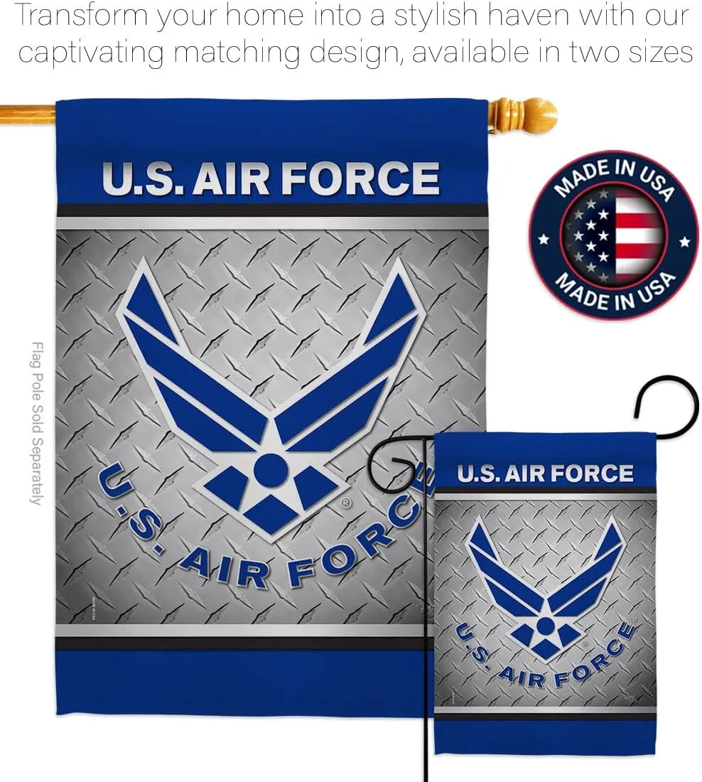 US Air Garden Flag Armed Forces USAF United State American Military Veteran Retire Official House Decoration Banner Small Yard Gift Double-Sided, 13"x 18.5", Made In USA 13 X 18.5