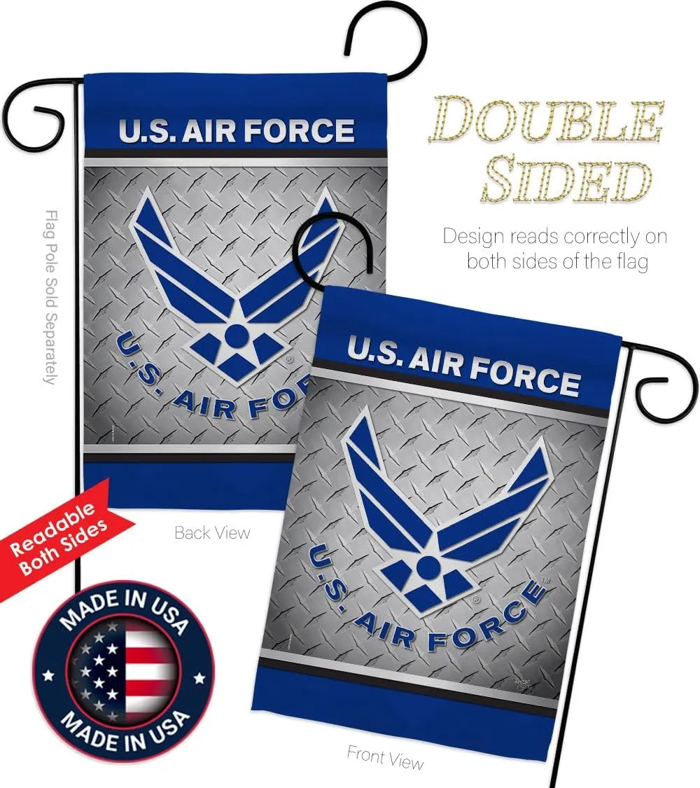 US Air Garden Flag Armed Forces USAF United State American Military Veteran Retire Official House Decoration Banner Small Yard Gift Double-Sided, 13"x 18.5", Made In USA 13 X 18.5