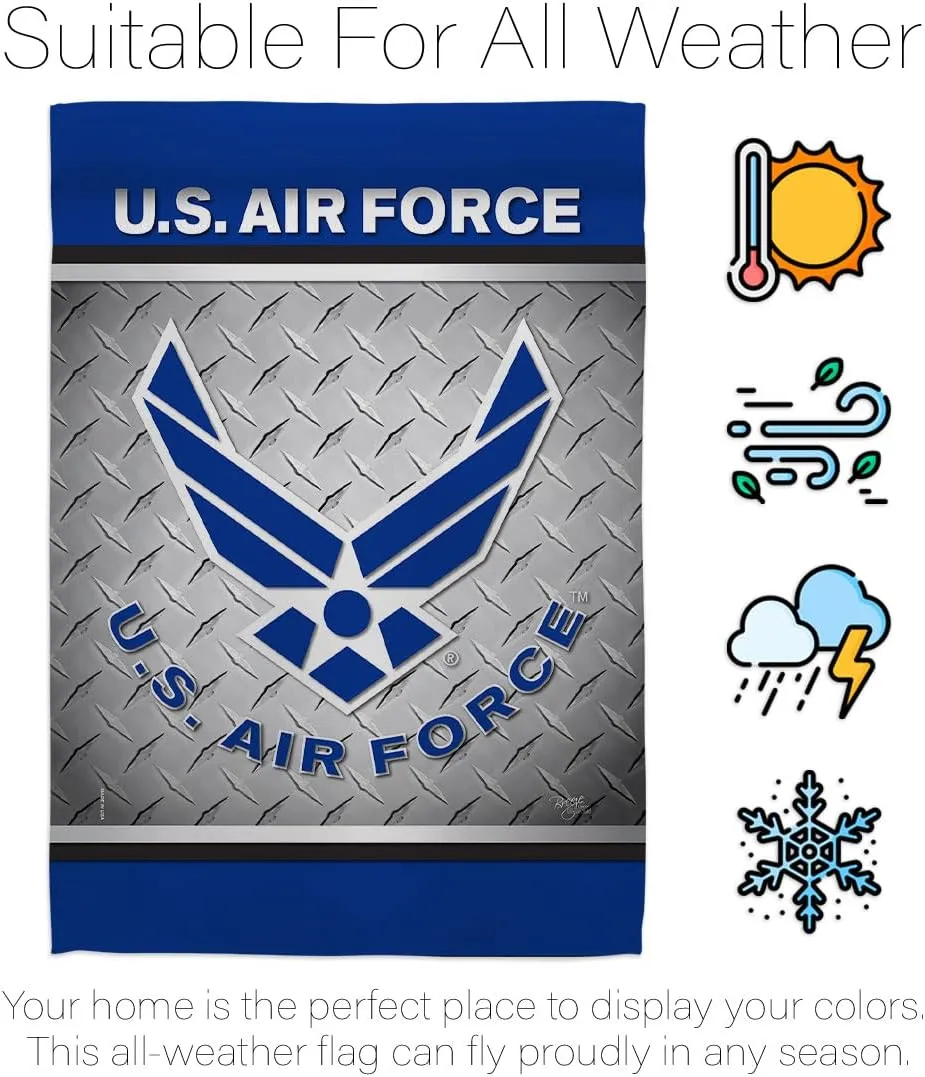 US Air Garden Flag Armed Forces USAF United State American Military Veteran Retire Official House Decoration Banner Small Yard Gift Double-Sided, 13"x 18.5", Made In USA 13 X 18.5
