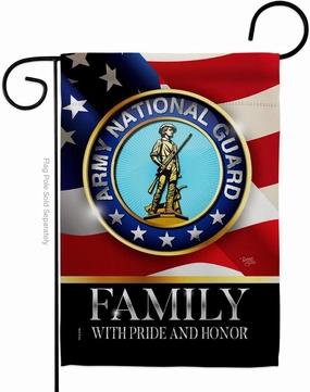 US Army National Guard Family Honor Garden Flag - Armed Forces ANG United State American Military Veteran Retire Official - House Banner Small Yard Gift Double-Sided Made In USA 13 X 18.5