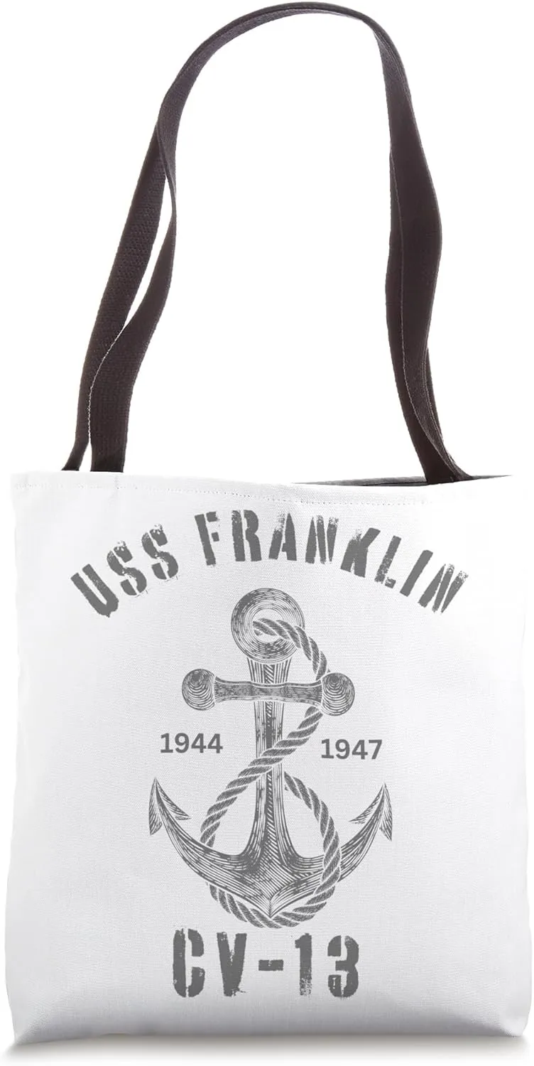 USS Franklin Aircraft Carrier CV-13 USS Franklin Tote Bag