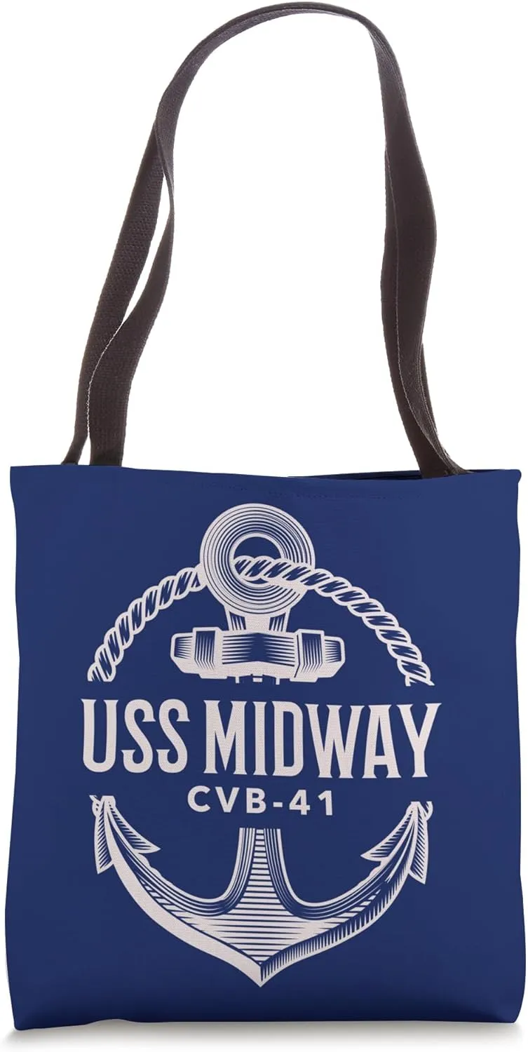 USS Midway CVB-41 Aircraft Carrier USS Midway Tote Bag