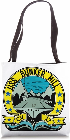 USS Bunker Hill Aircraft Carrier CV-17 Aircraft Carrier Tote Bag