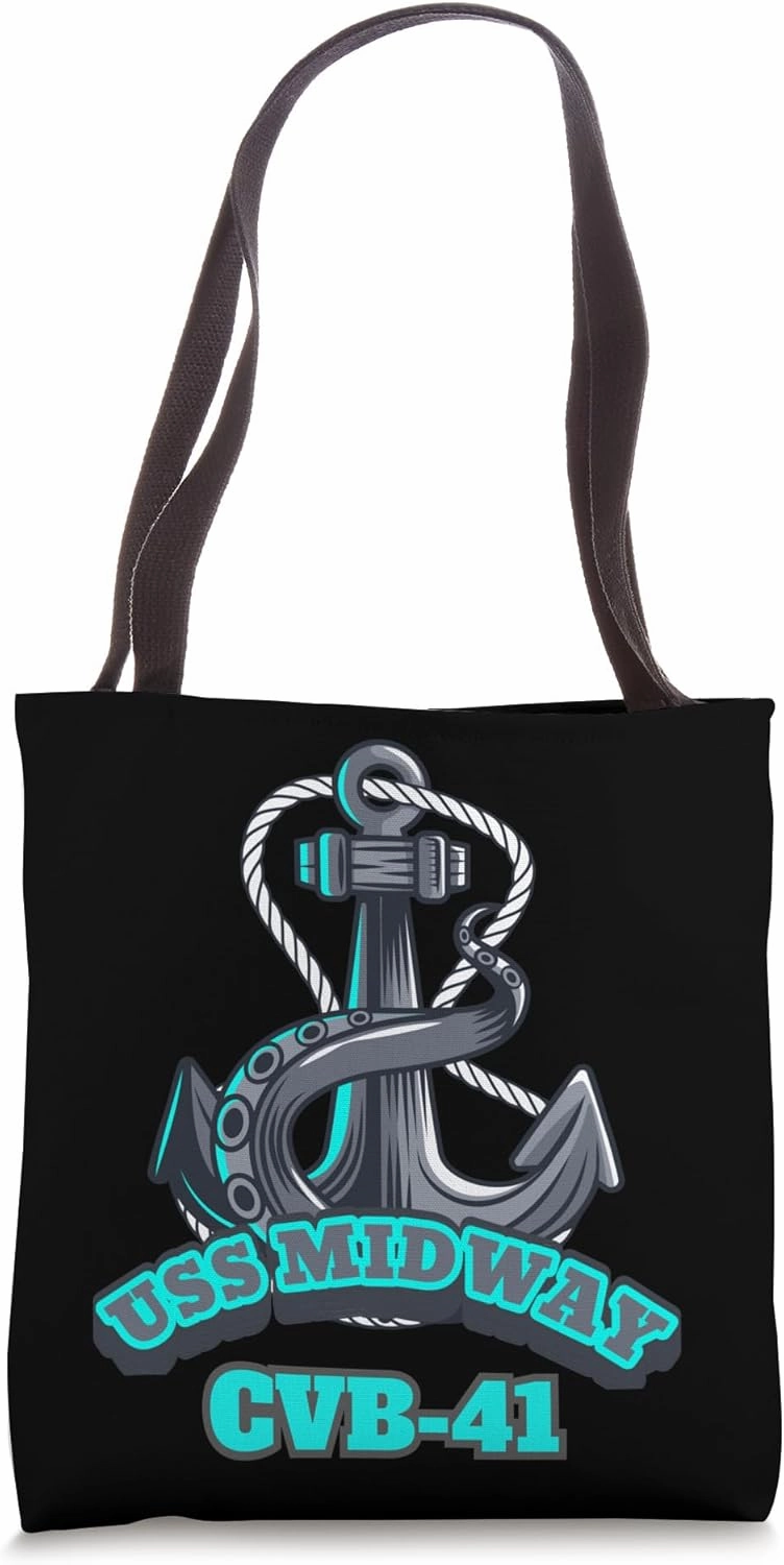 USS Midway Aircraft Carrier CVB-41 Tote Bag