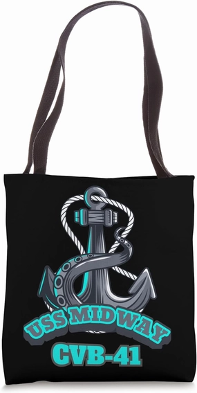 USS Midway Aircraft Carrier CVB-41 Tote Bag