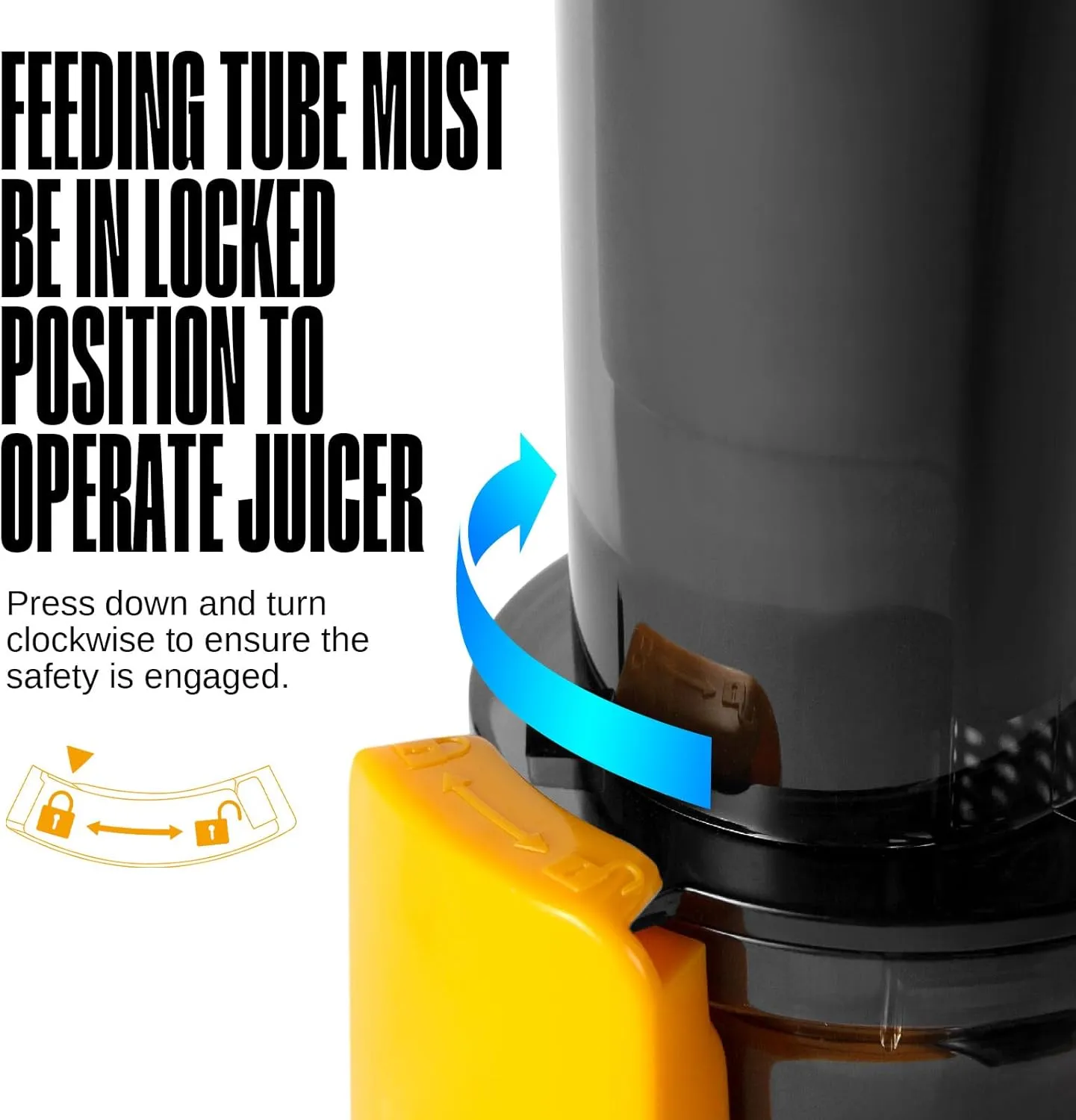 Ventray Ginnie Mini Cold Press Juicer, Small Slow Masticating Juicer for Vegetables and Fruits, High Juice Yield, Easy to Clean, Space-Saving, Fit for Personal/Travel/Picnic/Office - Yellow
