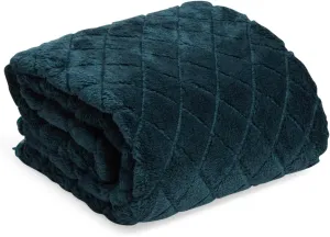 Vera Bradley Women's Fleece Solid Throw Blanket, Jamboree Foulard Green, 80 X 50