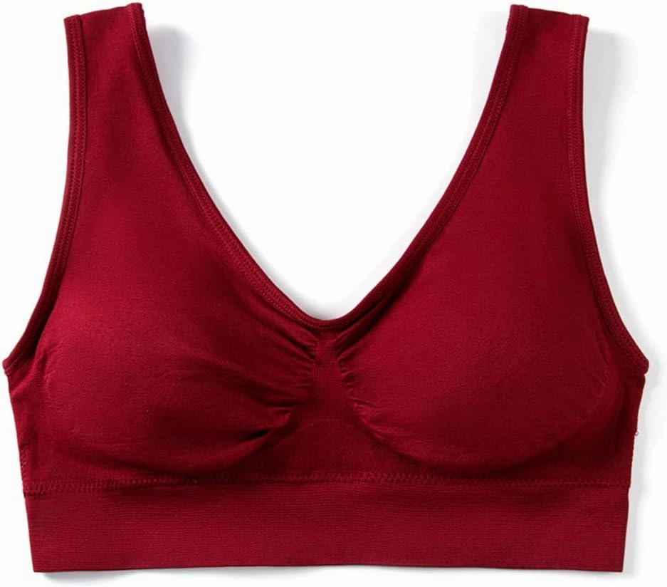 Vermilion Bird Women's 3 Pack Seamless Comfortable Sports Bra with Removable Pads