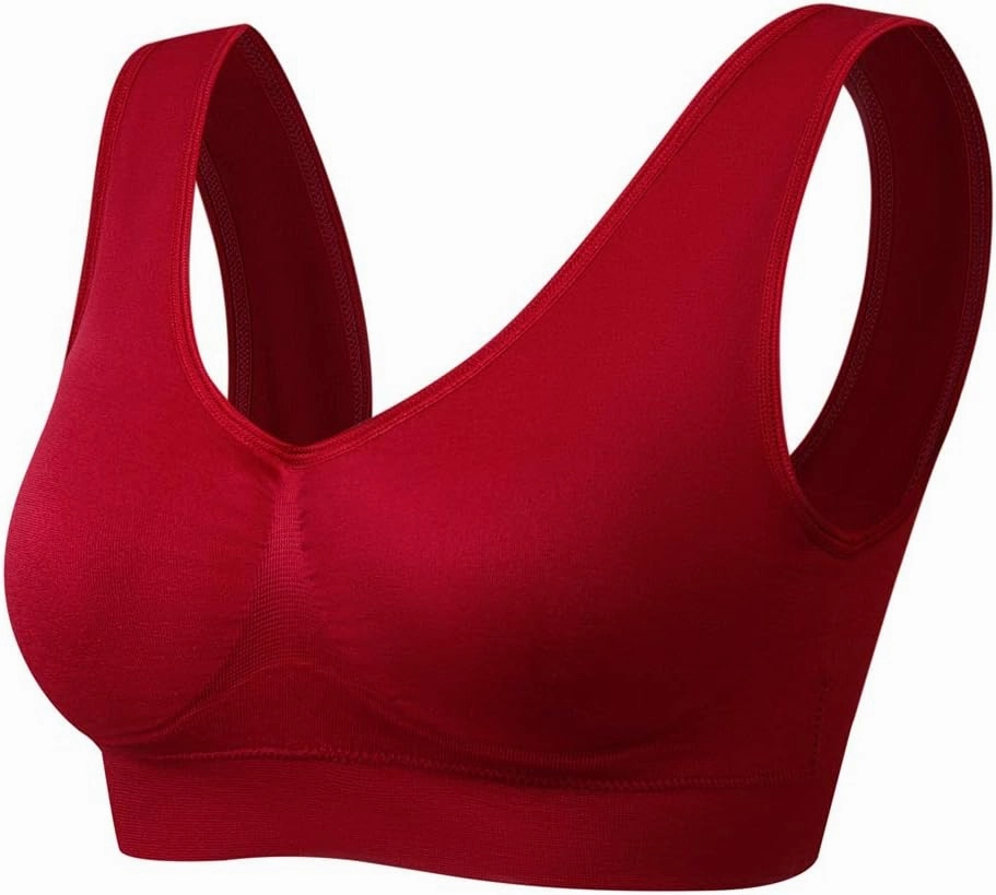 Vermilion Bird Women's 3 Pack Seamless Comfortable Sports Bra with Removable Pads