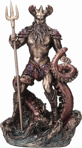 Veronese Design 4 1/8 Inch Oceanus The Greek Primordial Titan of Water Hand Painted Resin Figurine