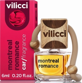 Vilicci Car Air Freshener | Luxurious Auto Perfume | Premium Hanging Air Freshener | Long Lasting Fragrance for Auto and Home | 1 Bottle of Car Scent (1 Count (Pack of 1), Montreal Romance)
