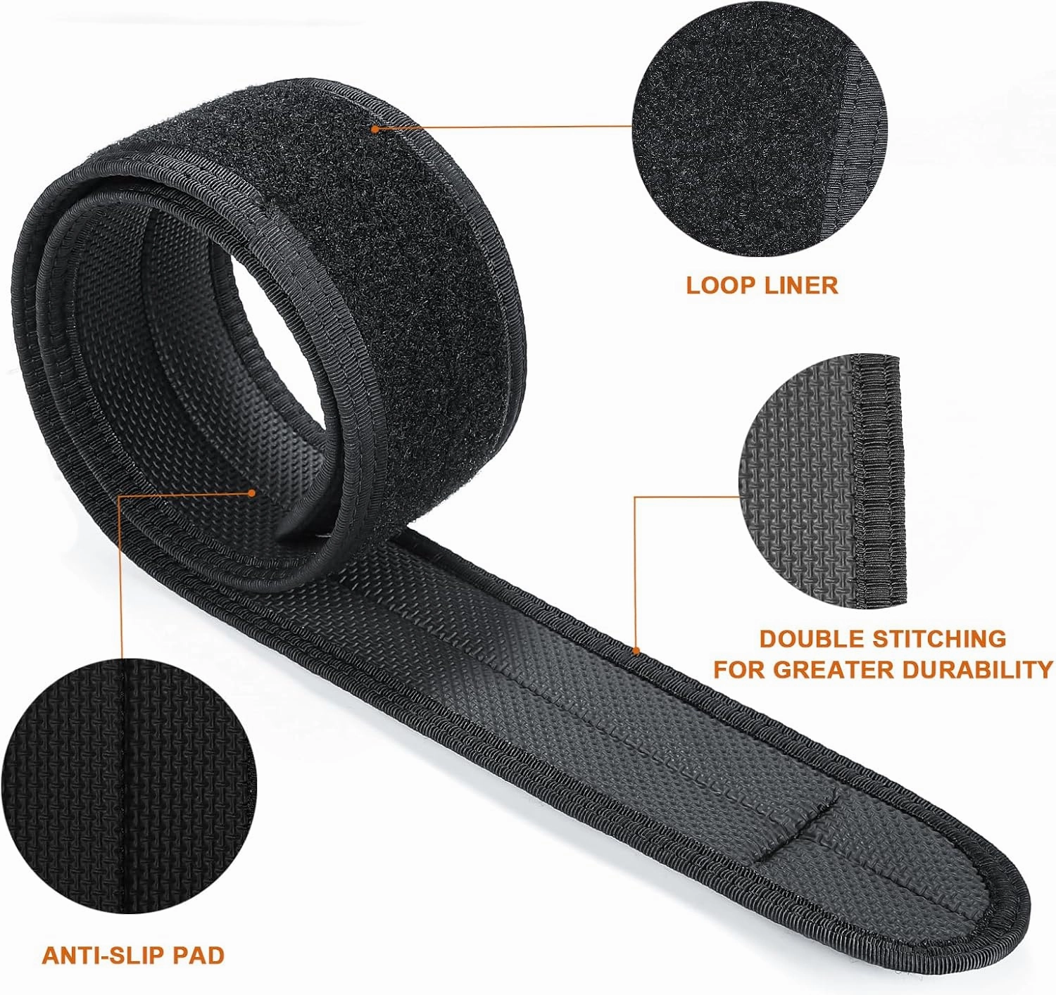 VISMIX Tactical Anti-slip Pad Inner Belt with Loop System - Compatible for MOLLE Battle Belts with Outer Hook System