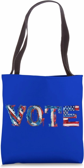 Vote USA American Flag Civic Action Rights November Election Tote Bag
