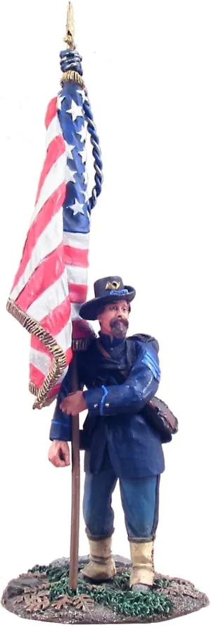 W. Britain 31099 Union Iron Brigade Flagbearer at Rest No.1