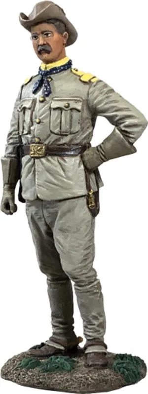 W. Britain Museum Collection 10128 U.S. Colonel Theodore Roosevelt Cuba 1898 1:30 Scale Metal