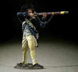 W. Britains American Revolution 16079 George Rogers Clark Illinois Regiment Standing Firing Rifle 1:30 Scale Pewter