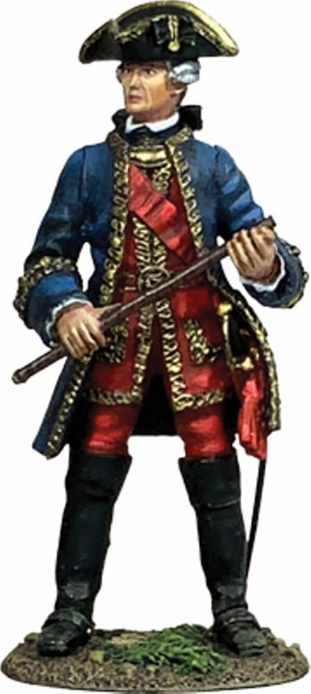 W. Britain Museum Collection 10135 French General Marquis de Montcalm 1:30 Scale Metal (Approximately 2.5 INCHES Tall)