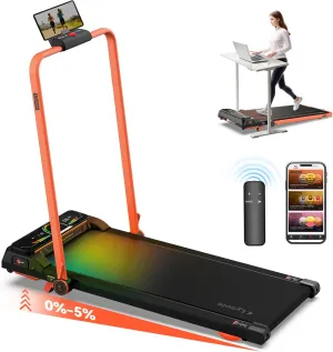 Walking Pad Treadmill with Incline,Treadmills for Home and Office,340 Lb Capacity,4 in 1 Portable Under Desk Treadmill with APP and Remote Control,Large LED Display