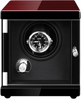 Watch Display Box Watch Winders Rechargeable Single Watch Shaker Mechanical Watch Winder Vertical AutomaticWatch Winding Box with (Color : B) (B)