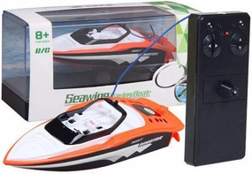 Water-Cooled Radiating Remote Control Speedboat Twin Propeller RC Boat Fall-Proof and Crash-Resistant RC Ship RC Boat Using Lakes and Ponds The Best Boat Toy Gifts for Kids and Adults (Orange)