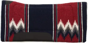 Weaver Equine 32" x 32" Contoured Acrylic Horse Saddle Pad, Shock Absorbing Western Saddle Pad for Protection, Durable Equine Supplies, ‎Burgundy/Navy