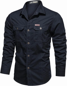 Western Cowboy Shirts for Men - Long Sleeve Snap Button Tactical Shirt Outdoor Military Camo Camping Tops with Pockets