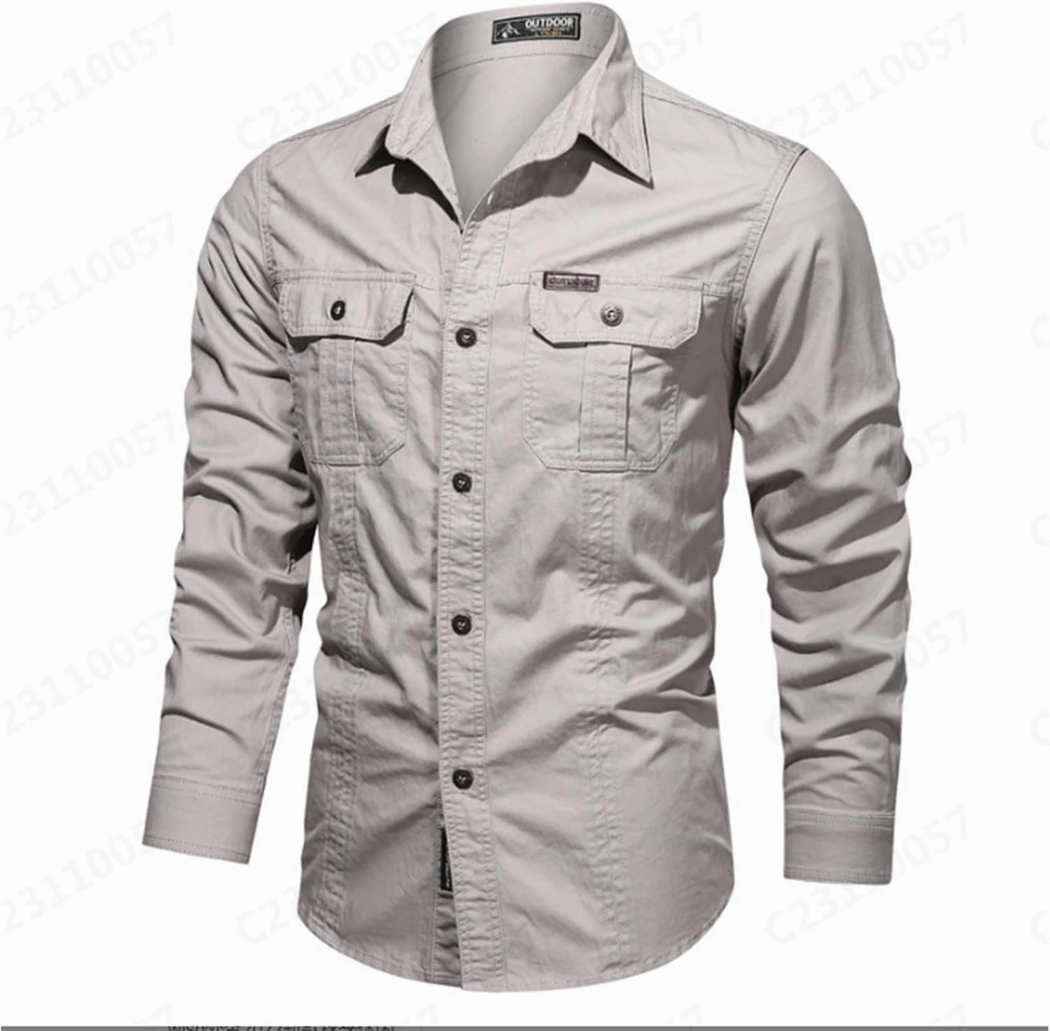 Western Cowboy Shirts for Men - Long Sleeve Snap Button Tactical Shirt Outdoor Military Camo Camping Tops with Pockets