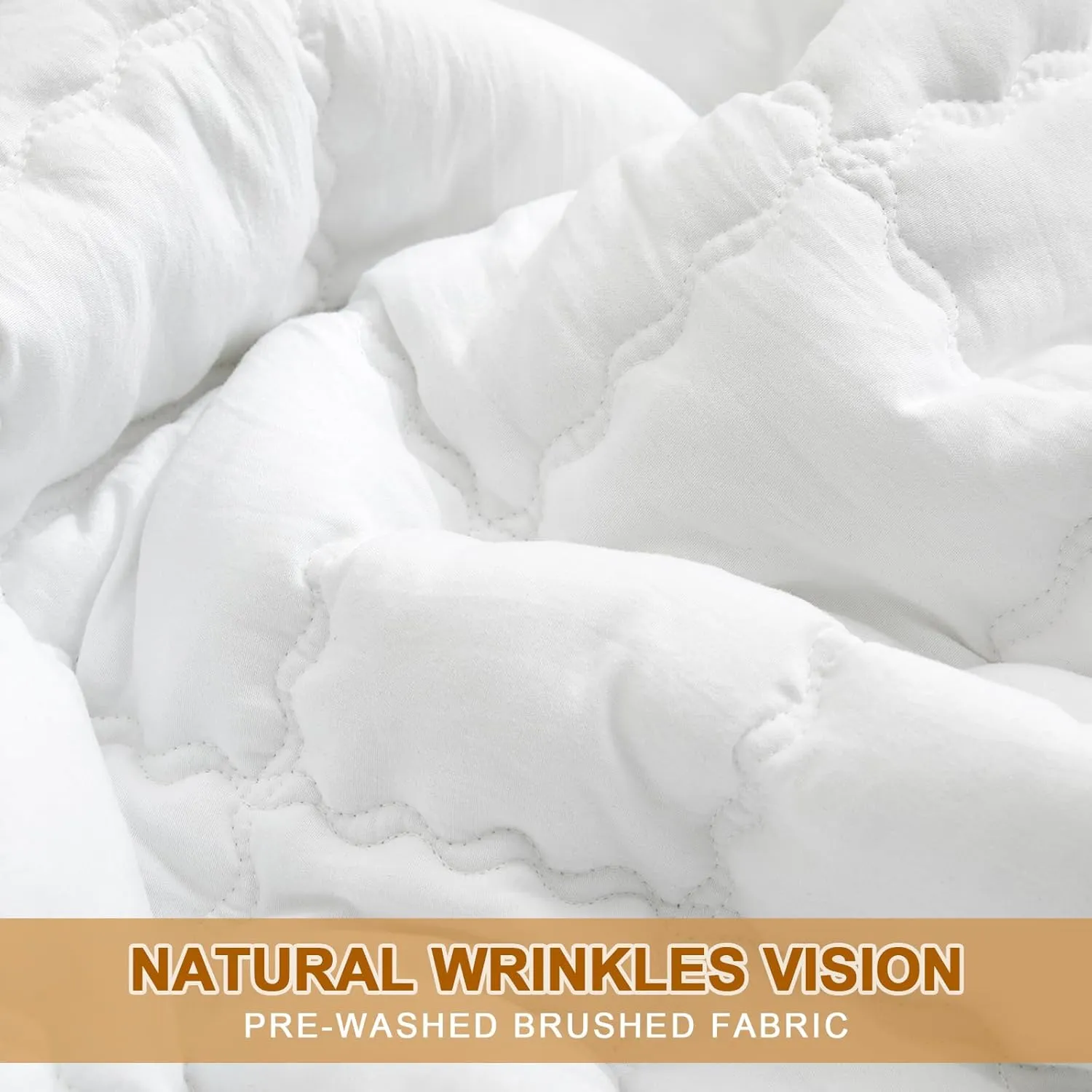 White Quilt Set Queen Size, Oversized Queen Quilts Bedding Set, Soft, Cozy, Breathable Lightweight Bedspread Bed Coverlets for All Seasons, 3 Pieces, 1 Quilt and 2 Pillow Shams