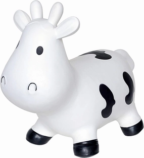 White Cow Bounce & Ride-on Inflatable Hopper Toddler Toy with Pump