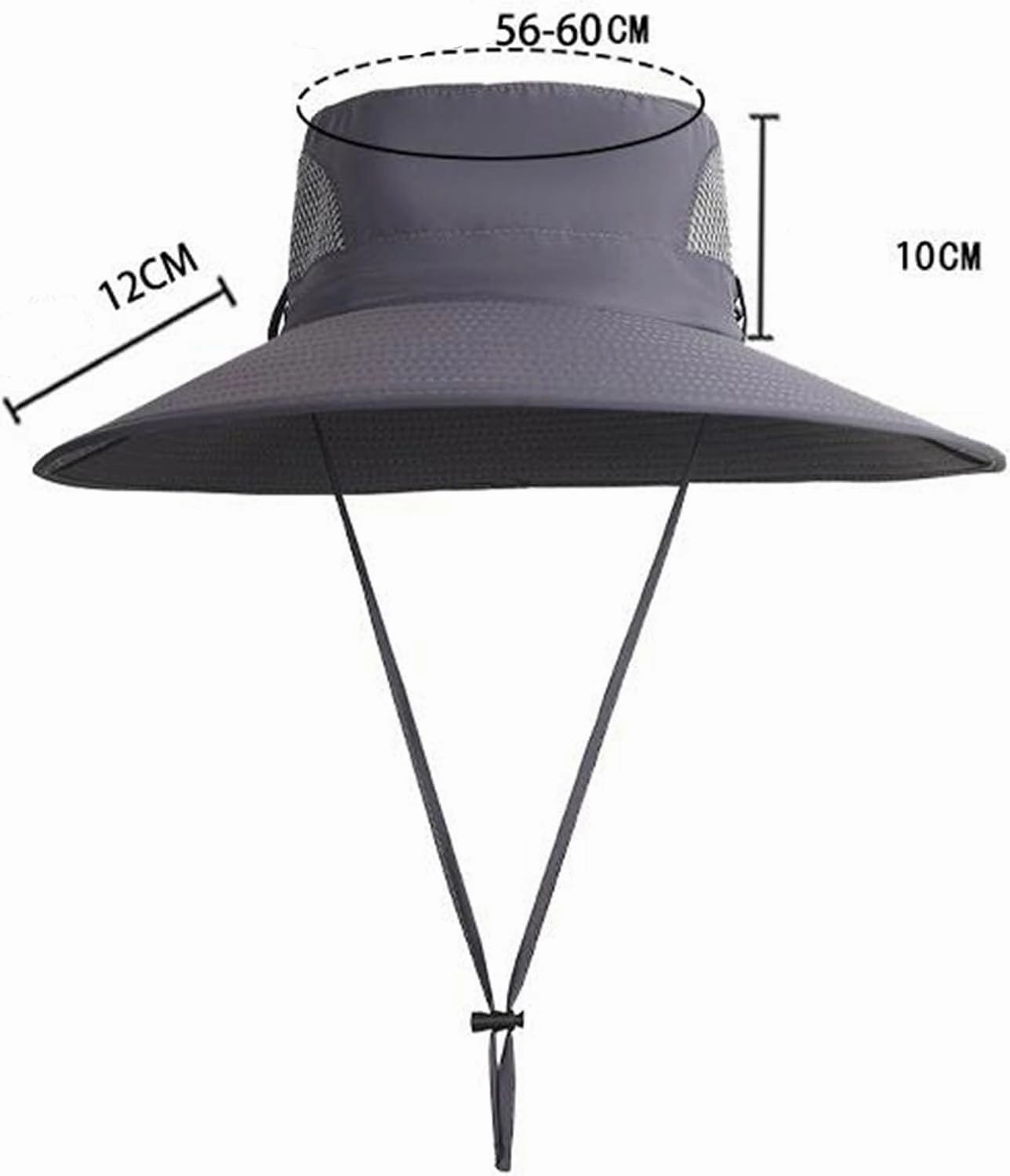 Wide Brim Solar Fan Hat, Hat with 2 Solar Power Fan, Bucket Hats for Men Women, Fans Built in