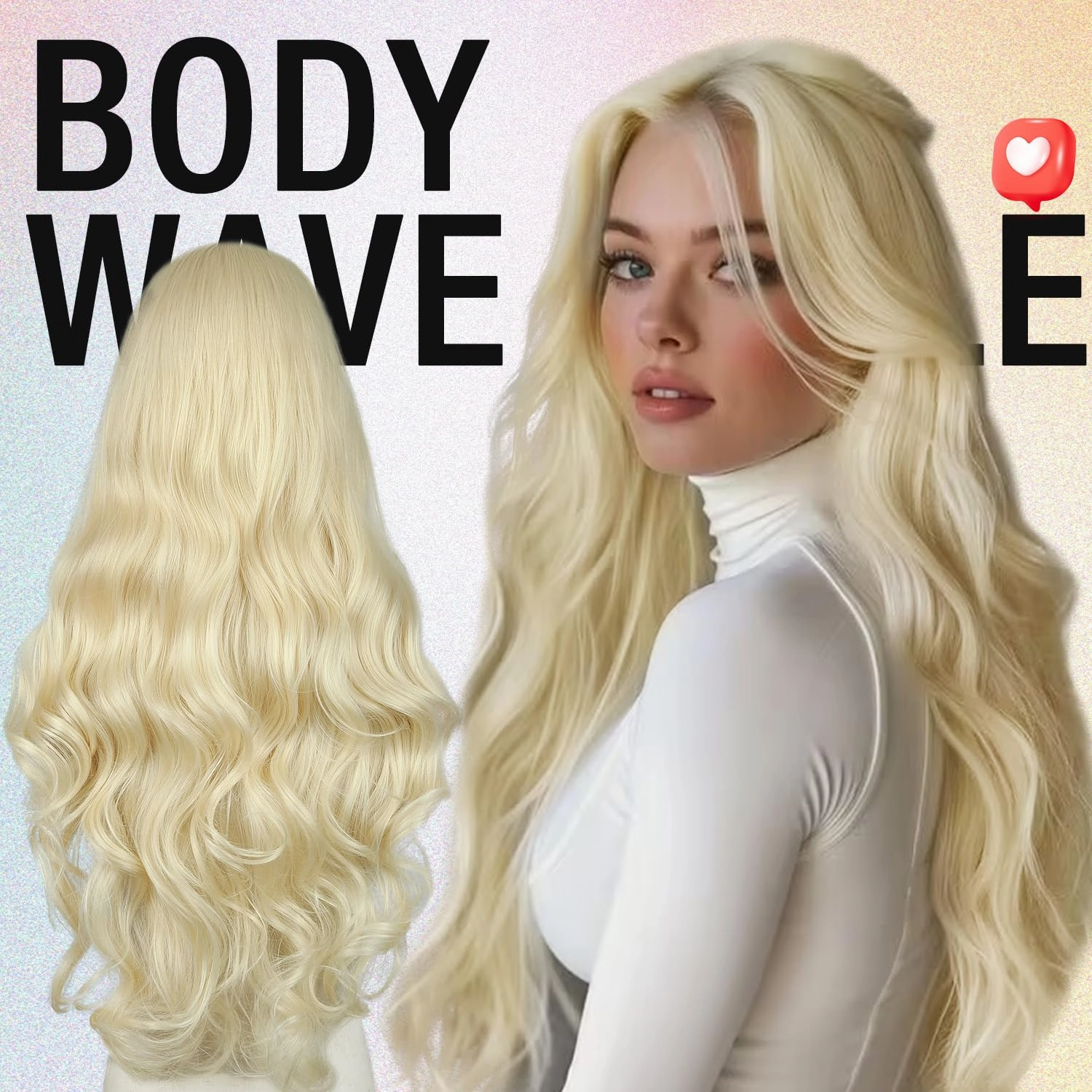 WIGNEE 13x4 Blonde Lace Front Wigs Pre-Plucked Natural Synthetic Kanekalon Lace Front Wig Layered Body Wave Wig Wear And Go Free Part Glueless Lace Front Wigs For Black Women,26" Blonde