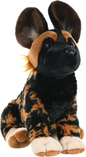 Wild Republic African Wild Dog Plush, Stuffed Animal, Plush Toy, Gifts for Kids, Cuddlekins 12 Inches
