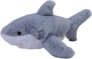 Wild Republic EcoKins Mini Great White Shark Stuffed Animal 8 inch, Eco Friendly Gifts for Kids, Plush Toy, Handcrafted Using 7 Recycled Plastic Water Bottles