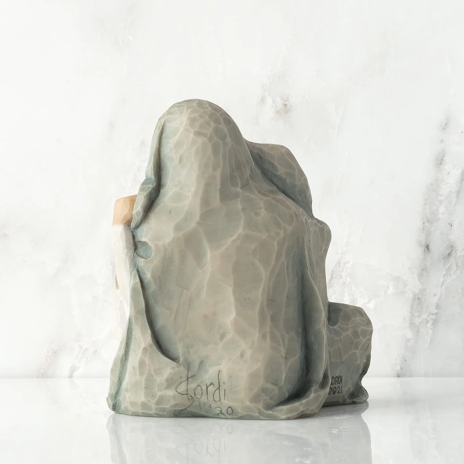 Willow Tree Cozy, Close Together, we Three, Loving Embrace from Mother, Grandmother, Caregiver, Nanny, Depicts Playful Relationship and Imaginative Play, Sculpted Hand-Painted Figure