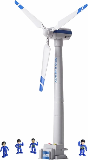 Windmill Model - Large-Sized Wind-Up Wind Turbine Science Teaching Tool for Children - STEM Toy