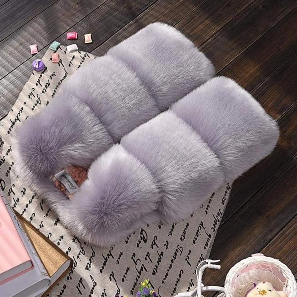Winter Coats for Toddler Baby Girls Faux Fur Vest Winter Warm Coat Jacket Cute Thick Furry Kids Vest Dress Coat