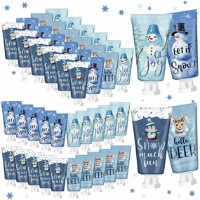 Winter Hand Cream Christmas Hand Cream Gifts Hand Lotion Bulk Gift Set Moisturizing Cracked Hand Care Lotion 1.1 Fl oz Travel Size Dry Skin Xmas Stocking Stuffers Men Women Kids Coworkers (48)