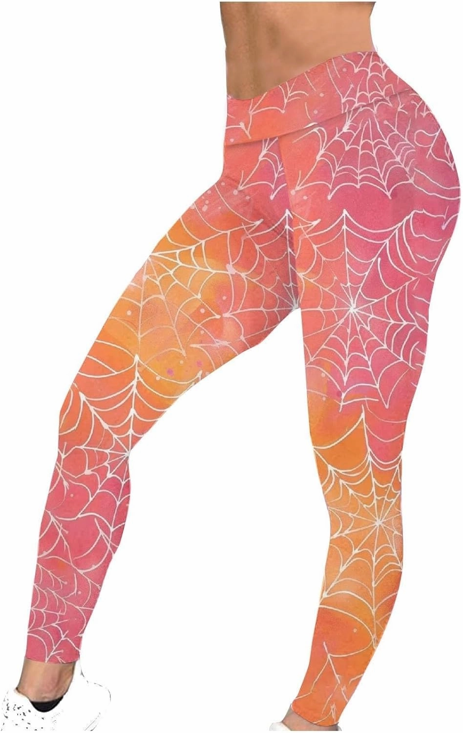 Women's Halloween Pumpkin Leggings High Waist Slim Leggings Yoga Pants Stretchy Athletic Legging Tights Halloween